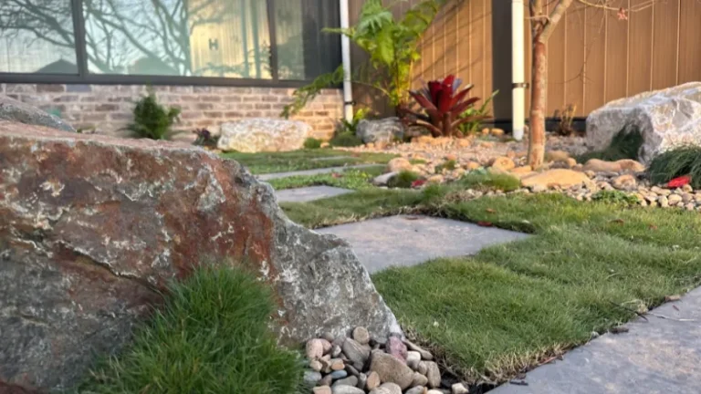 Garden stone steps construction in Glenbrook