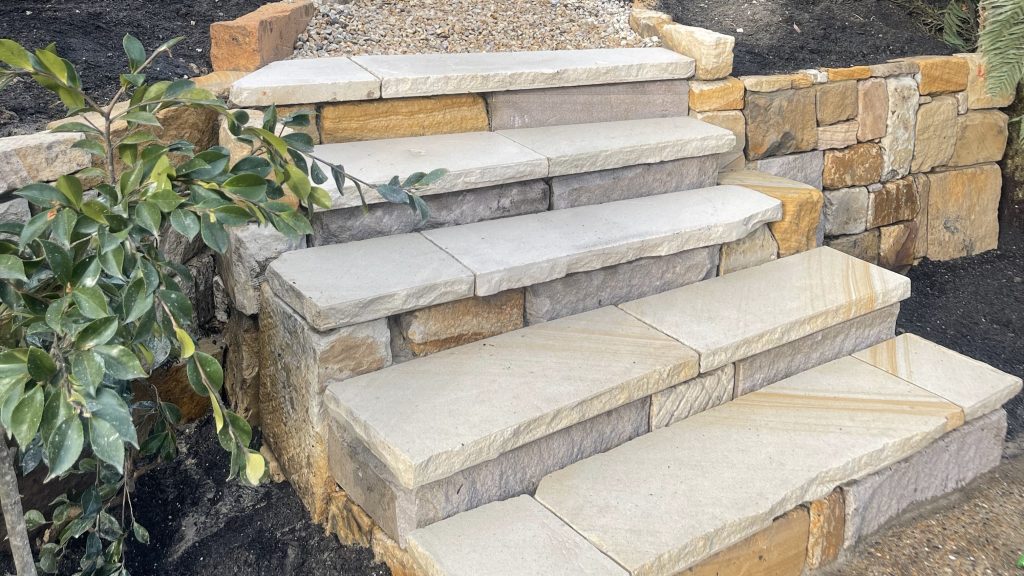 Sandstone front steps hazelbrook