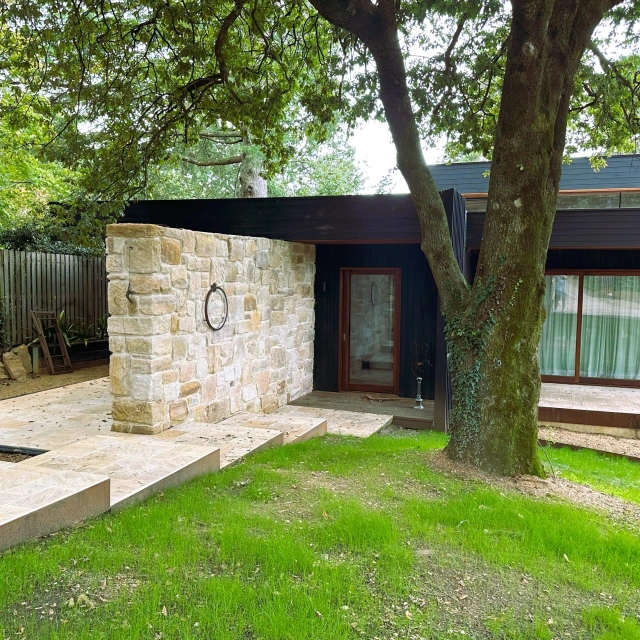 Sandstone feature wall