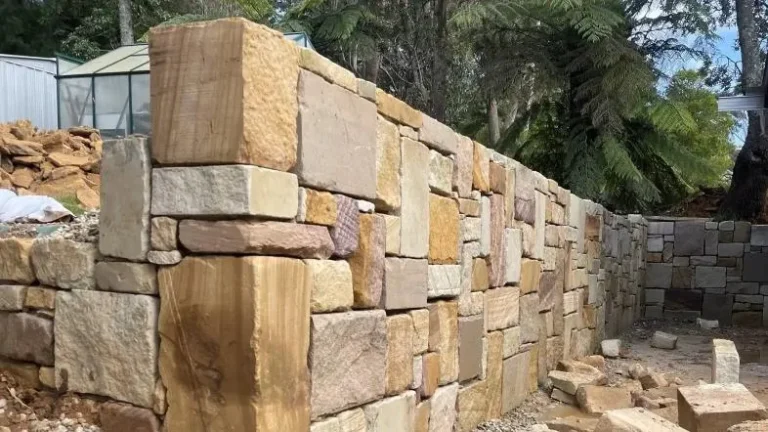 Sandstone Retaining Wall Construction Blue Mountains