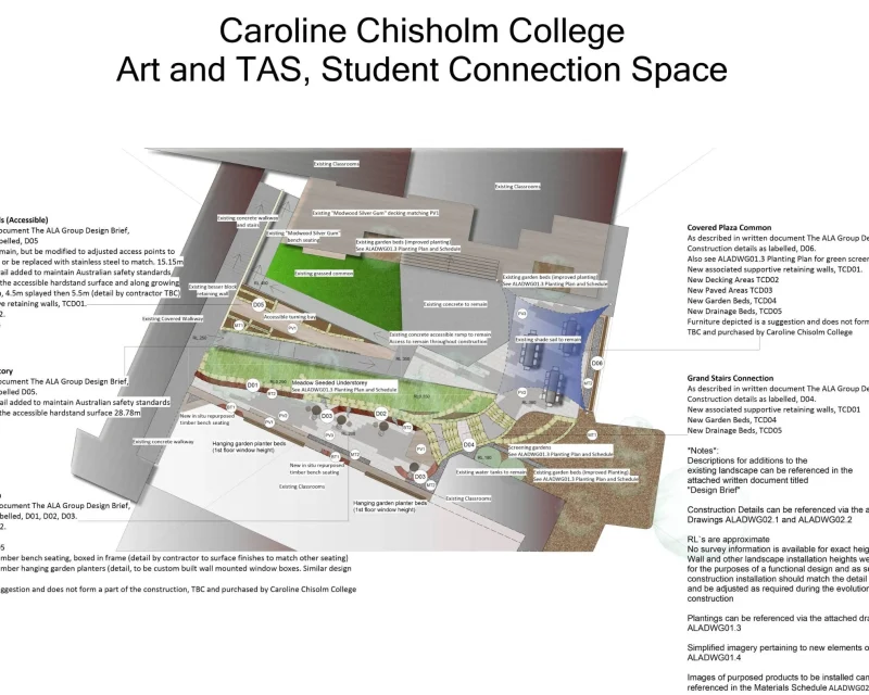 Art and TAS Student Connection Space Construction Set Out Plan