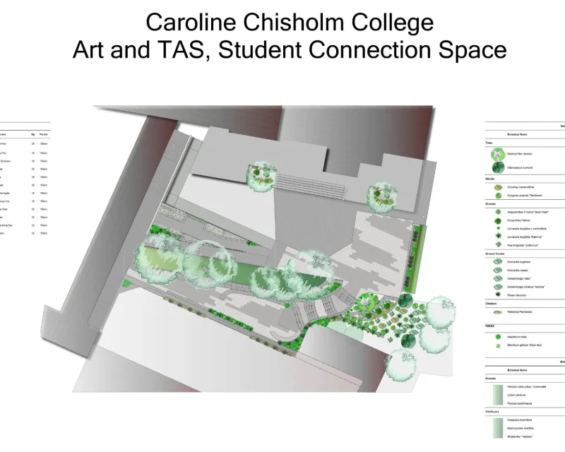 Art and TAS Student Connection Space Planting Plan