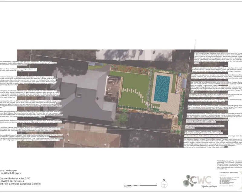 Denise Avenue Glenbrook_Rear Yard Pool Surrounds and Landscape Concept