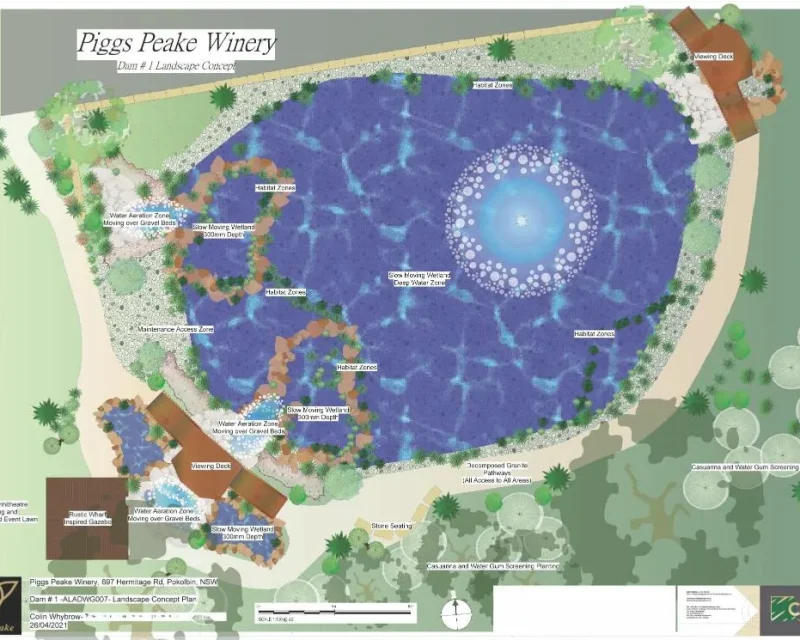 Piggs Peake Winery- Dam #1 Landscape Concept Plan
